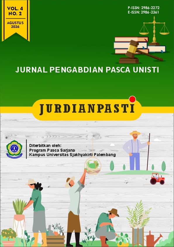 					View Vol. 4 No. 2 (2026): Jurnal Pengabdian Pasca Unisti (JURDIANPASTI)
				